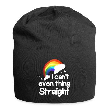 Ich Kann Nicht Einmal Denken - Jersey-Beanie - Schwarz - Vorne