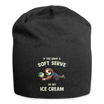 Wenn du ein Softeis willst, hol dir Eis - - Jersey-Beanie - Schwarz - Vorne