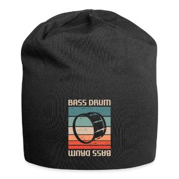 Retro Vintage Classic Bass Drum Instrument Drummer - Bonnet en jersey - noir - Devant