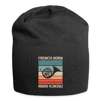 Retro Vintage Classic Français Horn Player - Bonnet en jersey - noir - Devant
