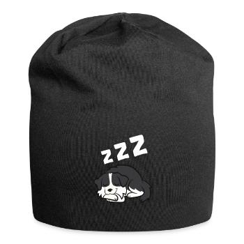 Border Collie Border Collie Dog Sleeping Border - Jersey Beanie - black - Front