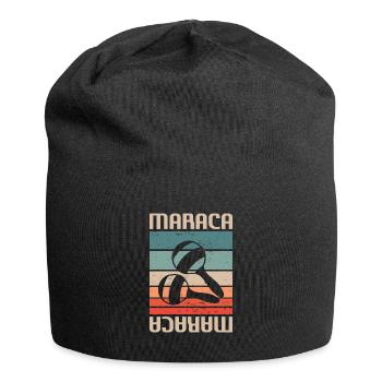 Retro Vintage Classic Maraca Player Instrument - Jersey Beanie - black - Front