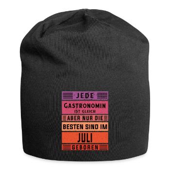 Restaurant Wirt Geburtstag Juli geboren - Jersey-Beanie - Schwarz - Vorne