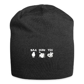 Drôle de jeu de mots Baa Dum Tss Shirt - Bonnet en jersey - charbon - Devant