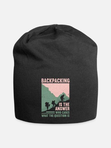 Outdoor Camping Wandern Backpacking - Jersey-Beanie - Schwarz