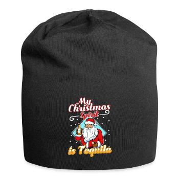 My christmas spirit is Tequila - Jersey-Beanie - Schwarz - Vorne