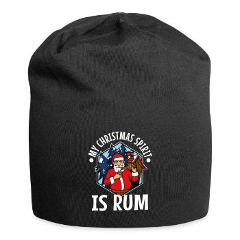 My christmas spirit is rum - Jersey-Beanie - Schwarz - Vorne