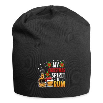 My christmas spirit is rum - Jersey-Beanie - Schwarz - Vorne