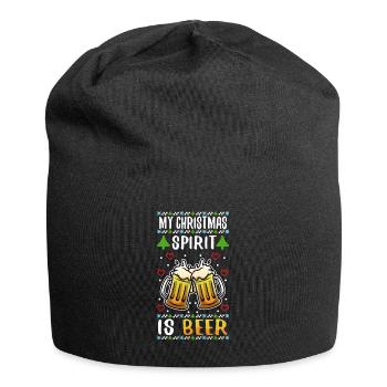 My christmas spirit is Beer - Jersey-Beanie - Schwarz - Vorne