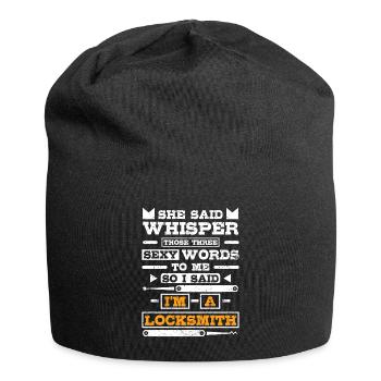 Three sexy words I'm a locksmith - Jersey Beanie - black - Front