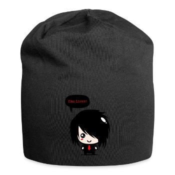 EMO Vit | Vêtements Emo garçons | | Emocore Emo Musique - Bonnet en jersey - noir - Devant