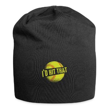 Softball Sport Joueur de Softball - Bonnet en jersey - noir - Devant