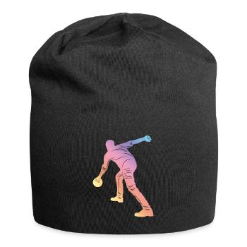 Bowling Silhouette - Jersey-Beanie - Schwarz - Vorne
