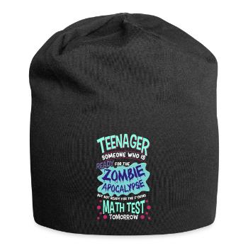 Funny Teen School Zombie Apocalypse - Jersey Beanie - black - Front
