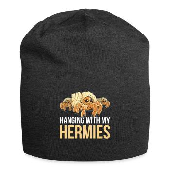 Hanging With My Hermies Krabbe Geschenk - Jersey-Beanie - Anthrazit - Vorne