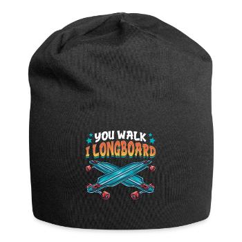 Du Gehst Ich Longboard Lustiges Longboarding - Jersey-Beanie - Schwarz - Vorne