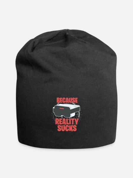 VR Virtual Reality - Jersey-Beanie - Schwarz