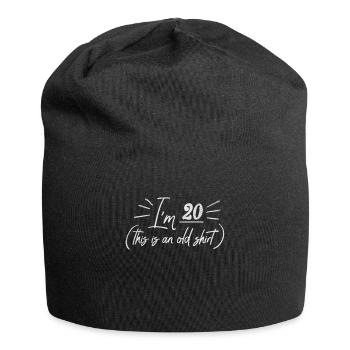 Age 20 Years Old Birth Born This Is an Old - Jersey Beanie - black - Front