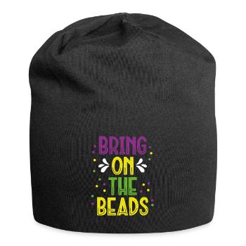 Here with the pearls - Jersey Beanie - black - Front
