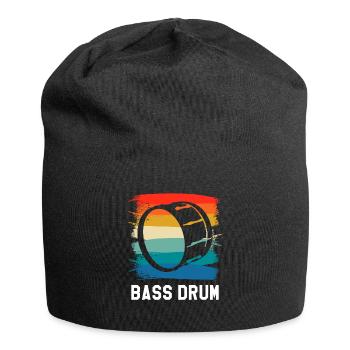 Retro Vintage Classic Bass Drum Instrument Drummer - Bonnet en jersey - noir - Devant