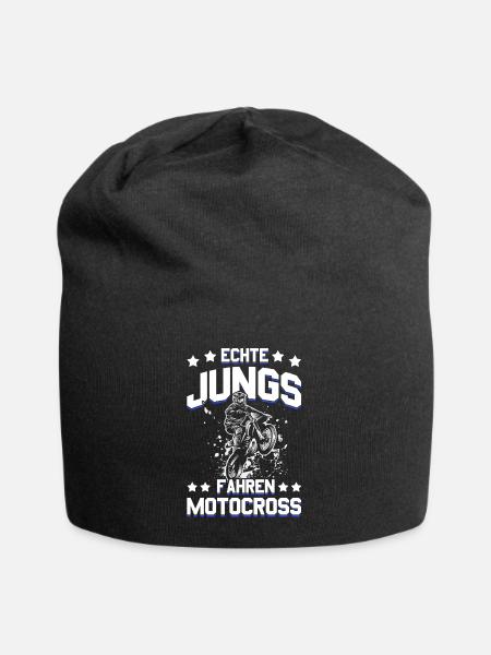 Motocross Enduro Motorrad Freestyle Extrem Sport - Jersey-Beanie - Schwarz