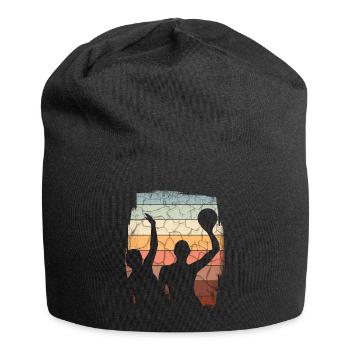 Retro Wasserball Vintage Wassersport - Jersey-Beanie - Schwarz - Vorne