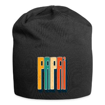 Papa 2 Father of Two Two Father's Day Twins - Jersey Beanie - black - Front