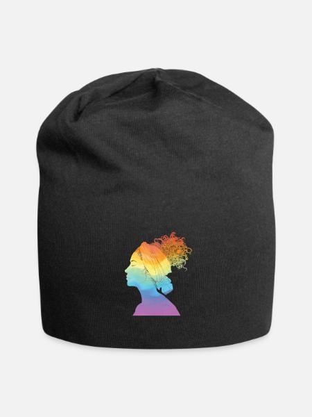Regenbogen Leben, Frau, Freiheit Rainbow Life, Wom - Jersey-Beanie - Schwarz