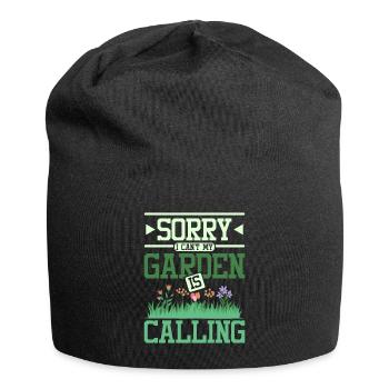 Sorry I can't my garden is calling - Jersey-Beanie - Schwarz - Vorne