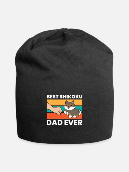 Best Shikoku Dad Ever Kochi Ken Dog Japan Shikoku - Jersey Beanie - black