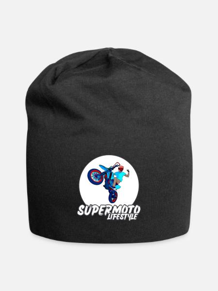 Supermoto / Supermotard / Supermoto Wheelie Biker - Jersey-Beanie - Schwarz