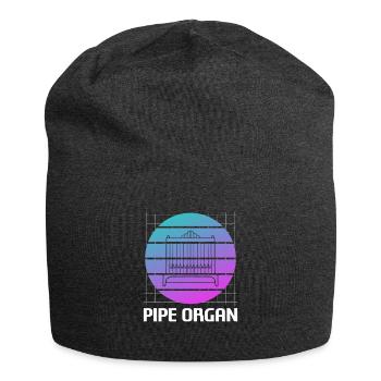 Retro Vintage Classic Pipe Organ Instrument Organi - Jersey Beanie - charcoal grey - Front