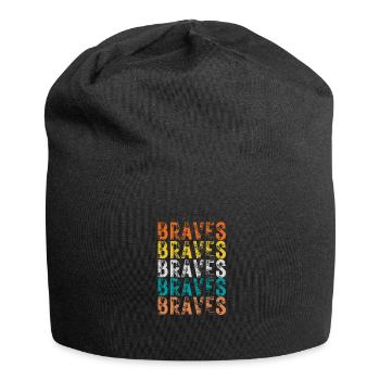 Retro Braves Braves Atlanta trotzt 80er Jahre Atlanta Bas - Jersey-Beanie - Schwarz - Vorne