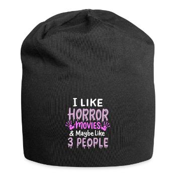 Ich Mag Horrorfilme - Jersey-Beanie - Schwarz - Vorne