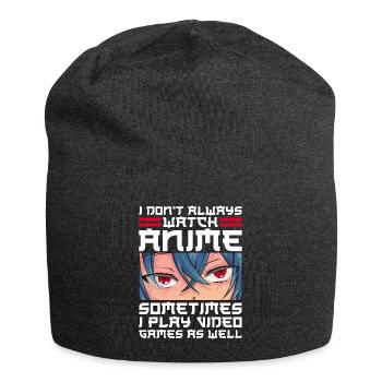 Anime Gamer Jeux vidéo Jeux de hasard Manga - Bonnet en jersey - charbon - Devant