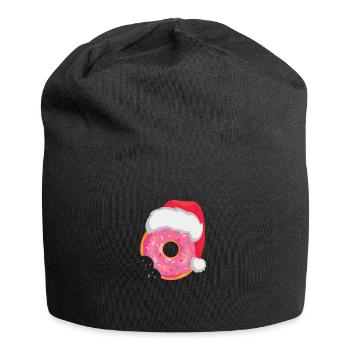 Lustige Donut Liebhaber Santa Hat Weihnachten Xmas Pyjama - Jersey-Beanie - Schwarz - Vorne