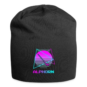 Retro Vintage Classic pour un joueur de cor des Alpes fait - Bonnet en jersey - noir - Devant