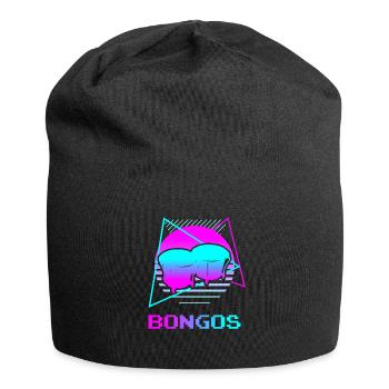 Retro Vintage Classic Bongos Player Instrument - Jersey-Beanie - Schwarz - Vorne