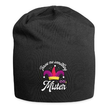 Throw something at me, Mister - Jersey Beanie - black - Front