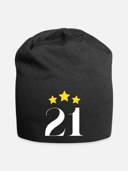 21e anniversaire étoilé - Bonnet en jersey - noir