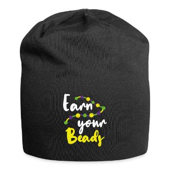 Earn your pearls - Jersey Beanie - black - Front