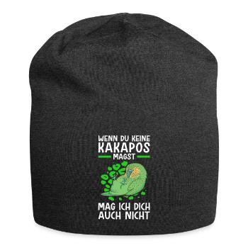 Kakapo nicht mögen flugunfähiger Papagei - Jersey-Beanie - Anthrazit - Vorne