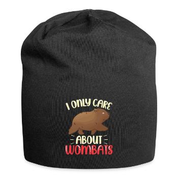Likes only Wombat Australia marsupial - Jersey Beanie - black - Front