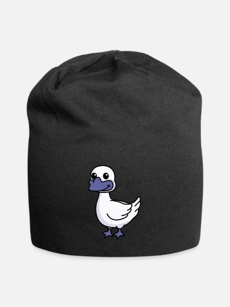 Gans Comic Tier - Jersey-Beanie - Schwarz