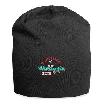 Cherry Birthday Greeting Fruit Lover Bestfriend - Jersey Beanie - black - Front