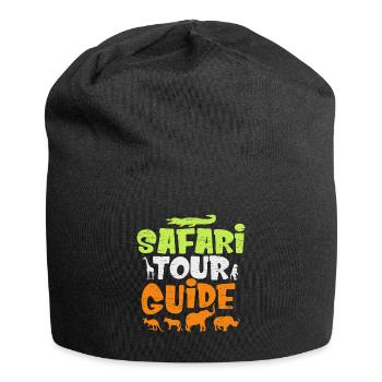 Guide touristique safari pour un touriste d’escorte - Bonnet en jersey - noir - Devant