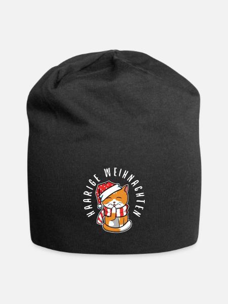 Haarige weihnachten - Jersey-Beanie - Schwarz