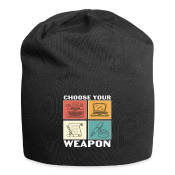 Wähle deine Waffenschreiber Zitate - Jersey-Beanie - Schwarz - Vorne