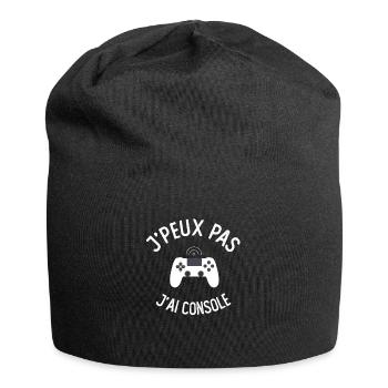 J'peux pas j'ai console - Bonnet en jersey - noir - Devant