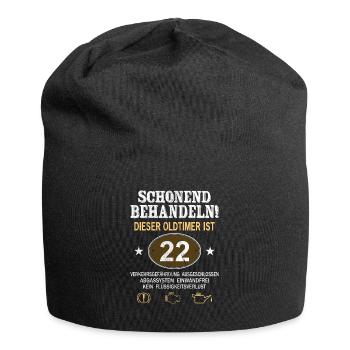 Schonend Behandeln Oldtimer Ist 22 Jahre 22. - Jersey-Beanie - Schwarz - Vorne